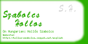 szabolcs hollos business card